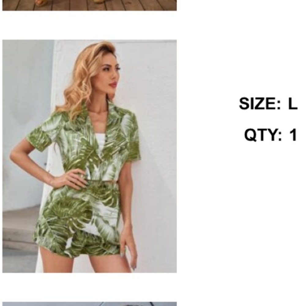 Two Piece Shorts Set from SHEIN. Size L. Tags on.
